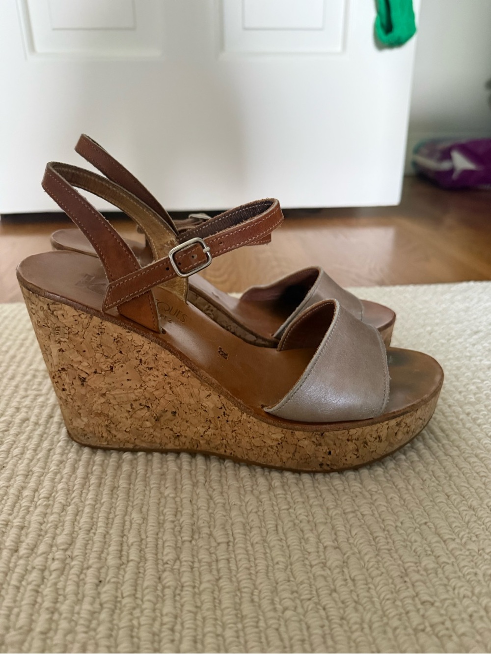 K.Jacques Leather Wedge
